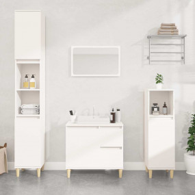 Bathroom Cabinet White Engineered wood Medium Bathroom ...