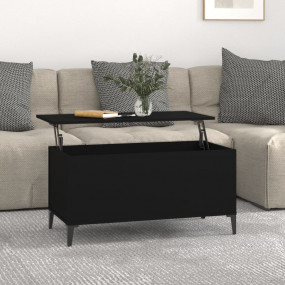 Coffee Table Black Engineered wood, metal Medium