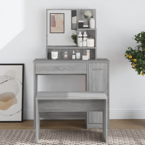 Dressing Table Gray Sonoma Engineered wood Medium Dress...