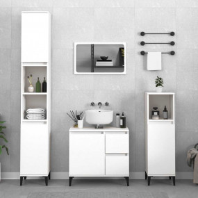 Bathroom Cabinet White Engineered wood, metal Medium