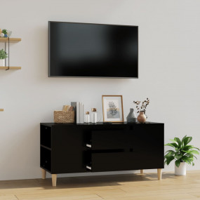 TV Cabinet Black Engineered wood Medium TV Cabinet Rect...