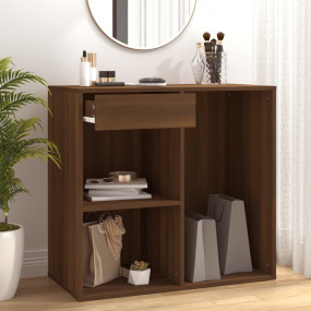 Cosmetic Cabinet Brown Oak Engineered Wood 31.5 x 15.7 ...