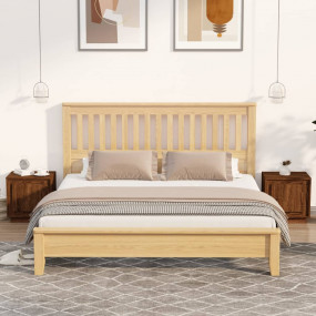 Bedside Cabinet Set of 2 Brown Oak Engineered Wood Medi...