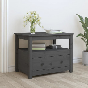 Coffee Table Grey Solid pine wood Coffee Table Rectangu...