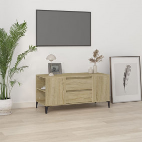 TV Cabinet Sonoma Oak Engineered Wood, Metal Medium TV ...