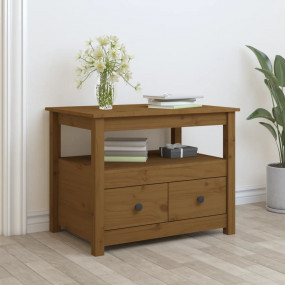 Coffee Table Honey Brown Solid Pine Wood Coffee Table R...