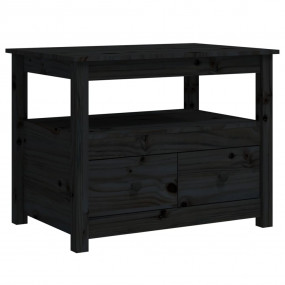 Coffee Table Black Solid pine wood Medium Coffee Table