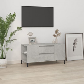 TV Cabinet Concrete Grey Engineered Wood 40.2x17.5x19.7...