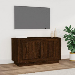 TV Cabinet Brown oak Engineered wood Medium TV Cabinet