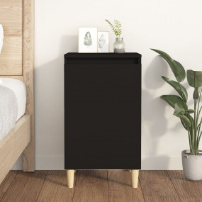 Bedside Cabinet Black Engineered wood Medium Bedside Ca...