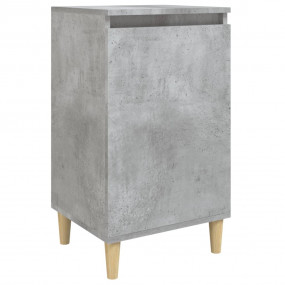Bedside Cabinet Concrete grey Engineered wood, solid eu...