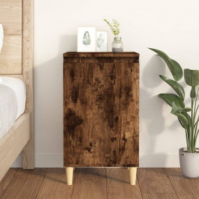 Nightstand Smoked oak Engineered wood, solid eucalyptus...
