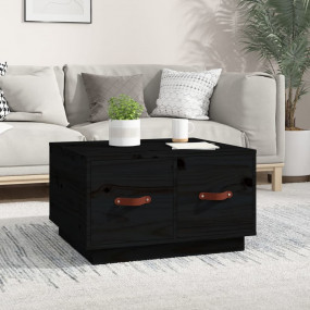 Coffee Table Black Solid pine wood Medium Coffee Table
