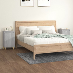 Bedside Cabinet Set of 2 Grey Sonoma