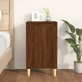 Bedside Cabinet Brown oak Engineered wood Medium