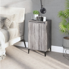 Bedside Cabinet Grey Sonoma Engineered wood Small Bedsi...