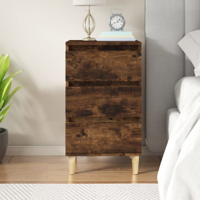 Bedside Cabinet Smoked Oak Engineered wood, solid eucal...