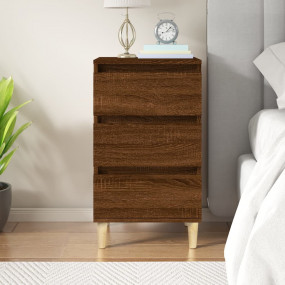 Bedside Cabinet Brown oak Engineered wood Medium Bedsid...