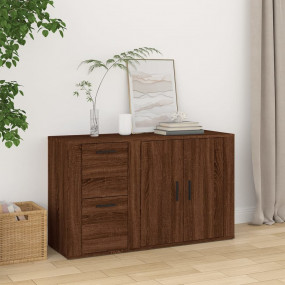 Sideboard Brown Oak Engineered Wood 39.4 x 13.0 x 23.4 ...