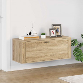 Wall Shoe Cabinet Sonoma Oak Engineered Wood Compact