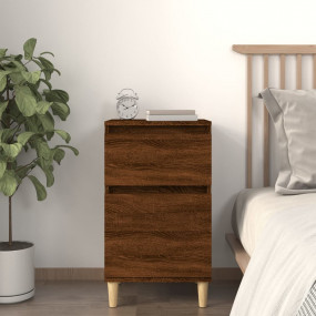 Bedside Cabinet Brown oak Engineered wood 15.7 x 13.8 x...