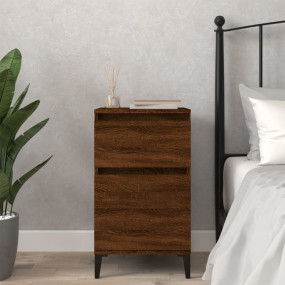 Bedside Cabinet Brown oak Engineered wood Medium Bedsid...