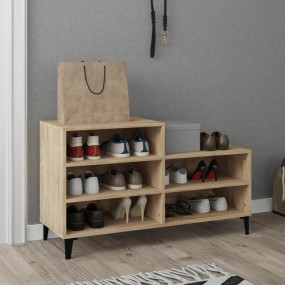 Shoe Cabinet Sonoma oak Engineered wood, metal Compact