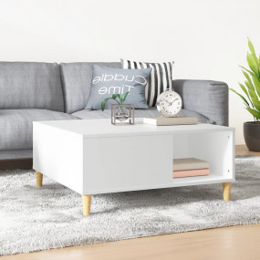 Coffee Table White Engineered wood 31.5 x 31.5 in Coffe...