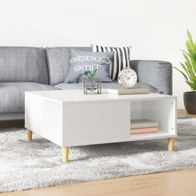 Coffee Table High gloss white Engineered wood, Solid eu...