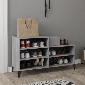 Shoe Cabinet Grey Sonoma Engineered wood, metal Compact