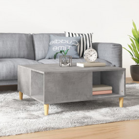 Coffee Table Concrete gray Engineered wood, solid eucal...