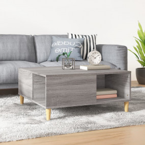 Coffee Table Gray Sonoma Engineered wood, Solid eucalyp...