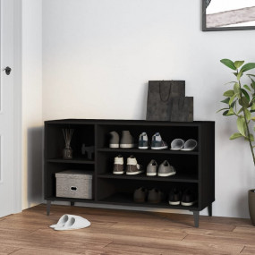 Shoe Cabinet Black Engineered wood Medium Shoe Cabinet