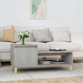 Coffee Table Concrete Grey Engineered Wood, Eucalyptus ...