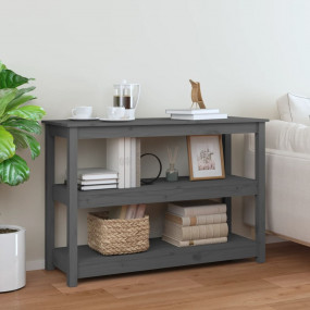 Console Table Gray Solid pine wood Console Table Rectan...