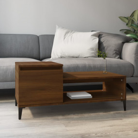Coffee Table Brown Oak Engineered Wood
