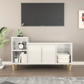 TV Cabinet High gloss white Engineered wood Medium TV C...