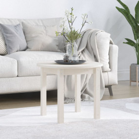 Coffee Table White Solid Pine Wood Medium Durable Coffe...