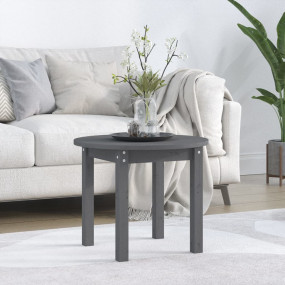 Coffee Table Grey Solid pine wood Compact Simplistic