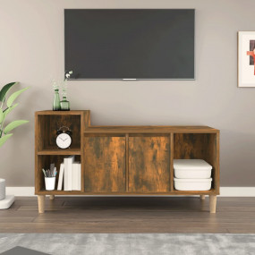TV Cabinet Smoked Oak Engineered Wood 39.4 x 13.8 x 21....