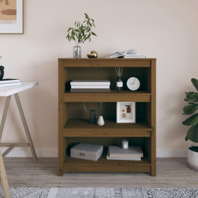 Book Cabinet Honey brown Solid pinewood Medium Book Cab...
