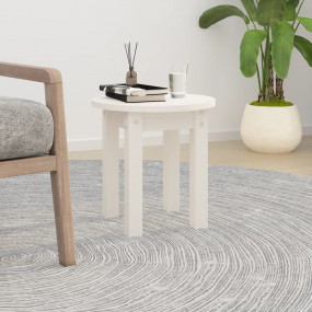 Coffee Table White Solid pine wood Compact Durable Coff...