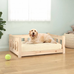 Dog Bed Natural Solid pine wood 29.7 x 21.9 x 11.0 in D...
