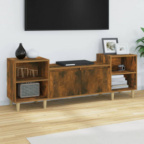 TV Cabinet Smoked Oak Engineered wood Medium TV Cabinet