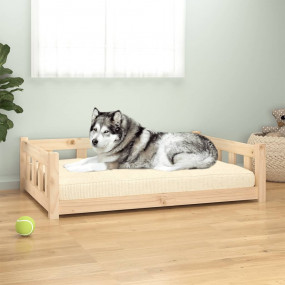 Dog Bed Natural Solid Pine Wood Medium Simple Dog Bed
