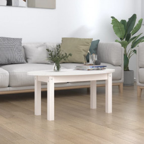 Coffee Table White Solid pine wood Medium Coffee Table