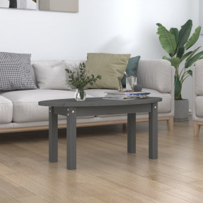 Coffee Table Grey Solid pine wood Standard Durable Coff...