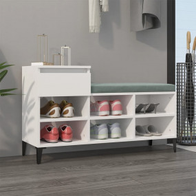 Shoe Cabinet High gloss white Engineered wood Medium Sh...