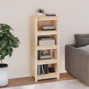 Book Cabinet Natural wood Solid pinewood Medium-sized