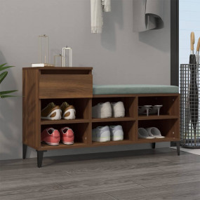 Shoe Cabinet Brown Oak Engineered Wood Shoe Cabinet Rec...